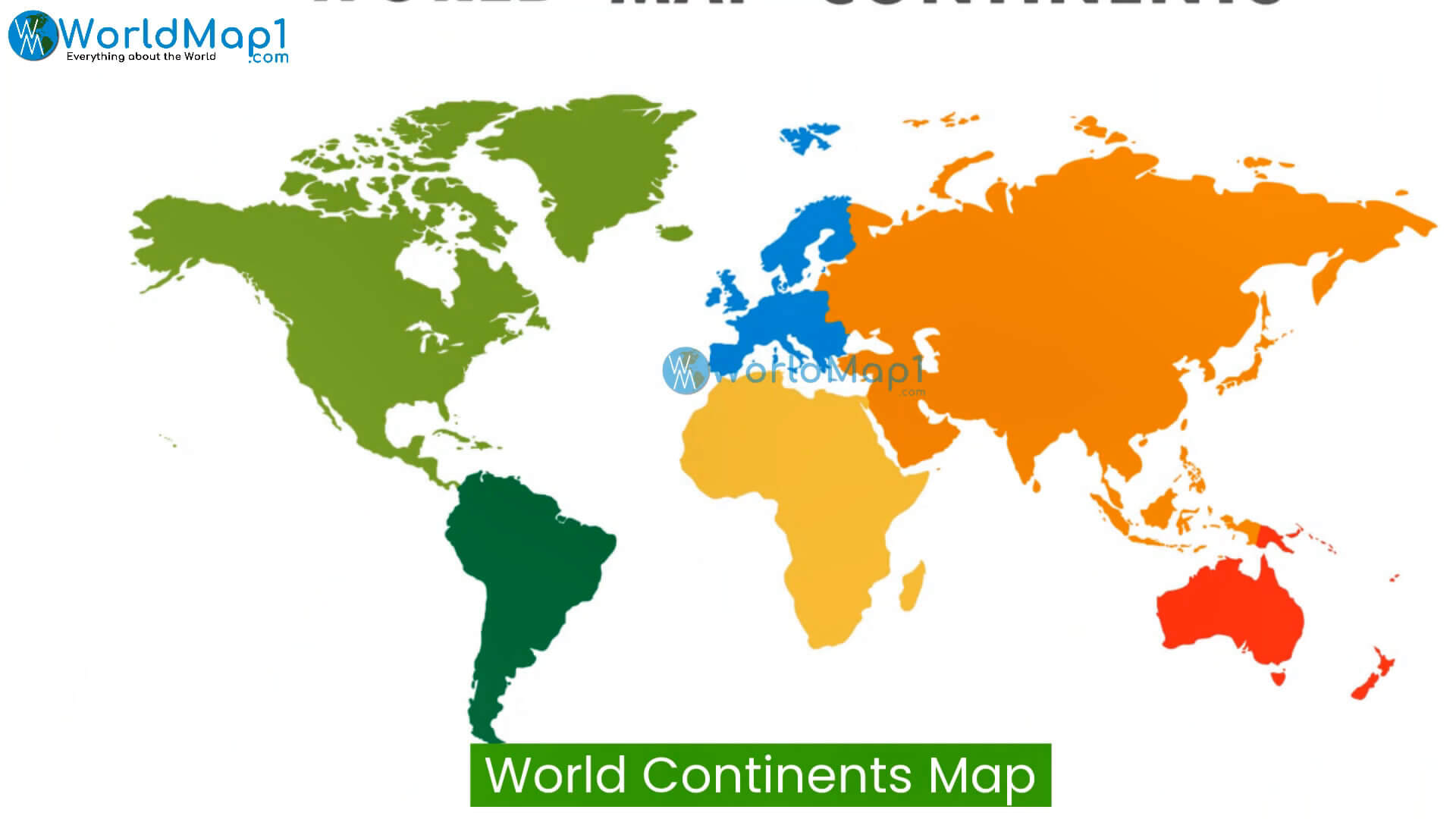 Dünya Kıtaları Haritası